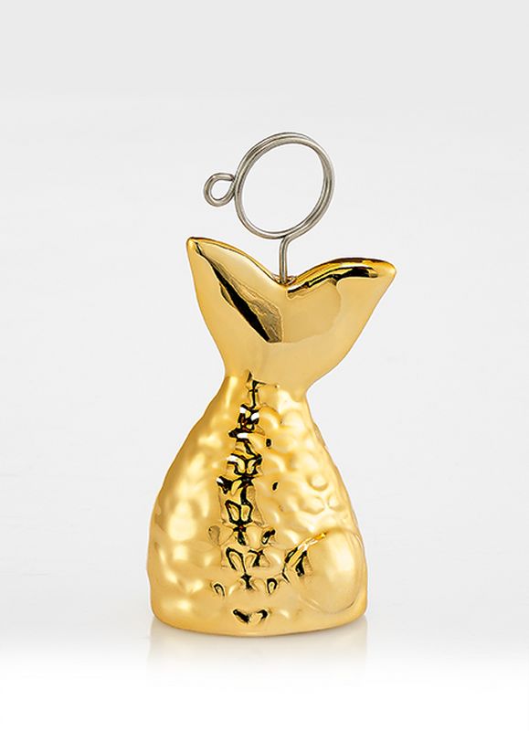 201-7484 ΜΠΟΜΠΟΝΙΕΡΑ ΚΕΡΑΜΙΚΟ ΜΕΜΟ ΟΥΡΑ ΓΟΡΓΟΝΑΣ ΧΡΥΣΗ 4.5X10CM - Image 1