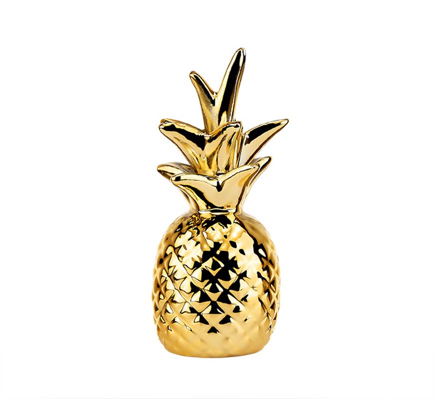 201-7486 ΜΠΟΜΠΟΝΙΕΡΑ ΑΝΑΝΑΣ ΧΡΥΣΟΣ ΚΕΡΑΜΙΚΟΣ Φ4X10CM - Image 1