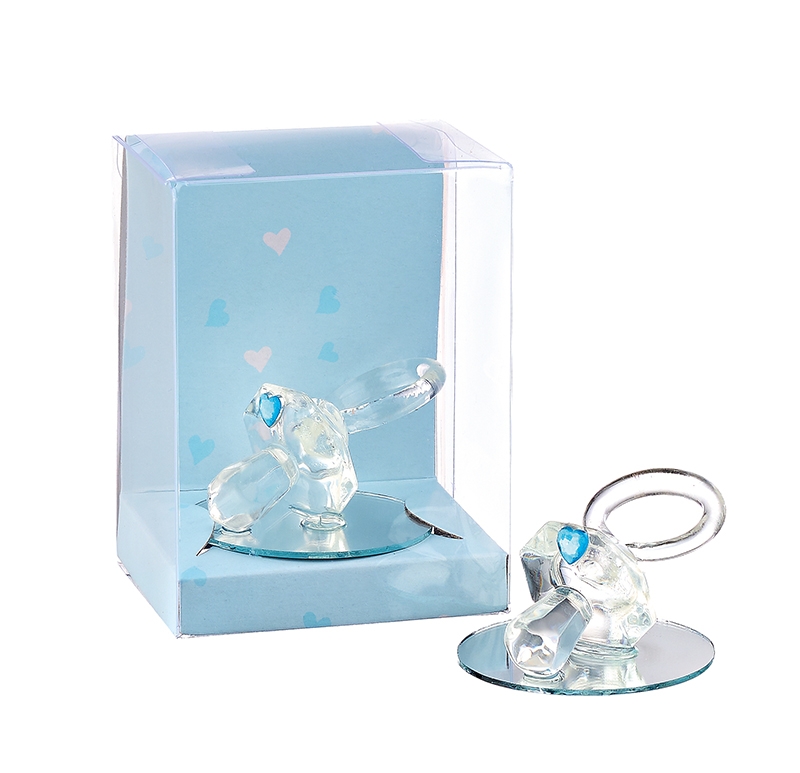 202-7507 ΓΥΑΛΙΝΗ ΜΠΟΜΠΟΝΙΕΡΑ ΠΙΠΙΛΑ ΜΕ ΣΙΕΛ ΚΑΡΔΙΑ ΣΕ PVC ΚΟΥΤΑΚΙ 6x5x8cm - Image 1