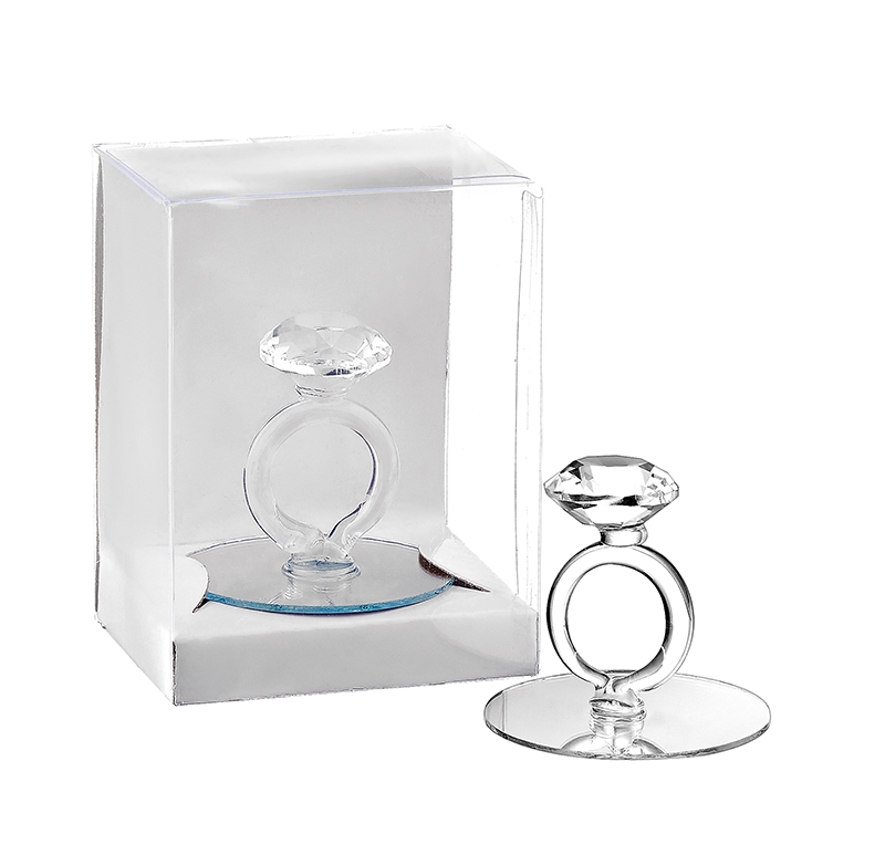 202-7508 ΓΥΑΛΙΝΗ ΜΠΟΜΠΟΝΙΕΡΑ ΔΑΧΤΥΛΙΔΙ ΣΕ PVC 6x5x8cm KOYTAKI - Image 1