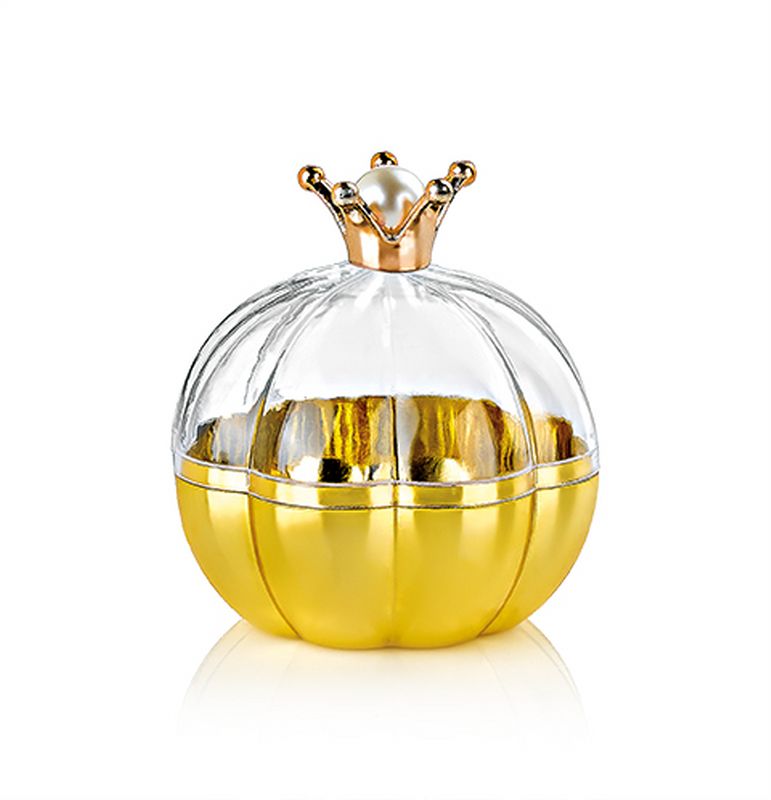 209-4486 ΜΠΟΜΠΟΝΙΕΡΑ ΜΠΙΖΟΥΤΙΕΡΑ PVC ΡΟΔΙ ΧΡΥΣΟ ΜΕ ΠΕΡΛΑ ΣΤΗΝ ΚΟΡΩΝΑ Φ6.5X7CM - Image 1